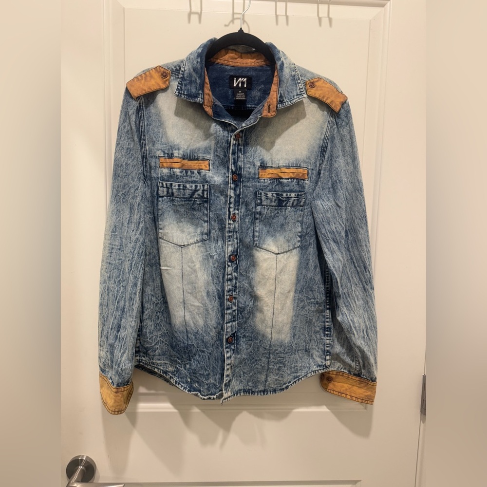 N1 Shirt Denim Men's Long Sleeve Size M